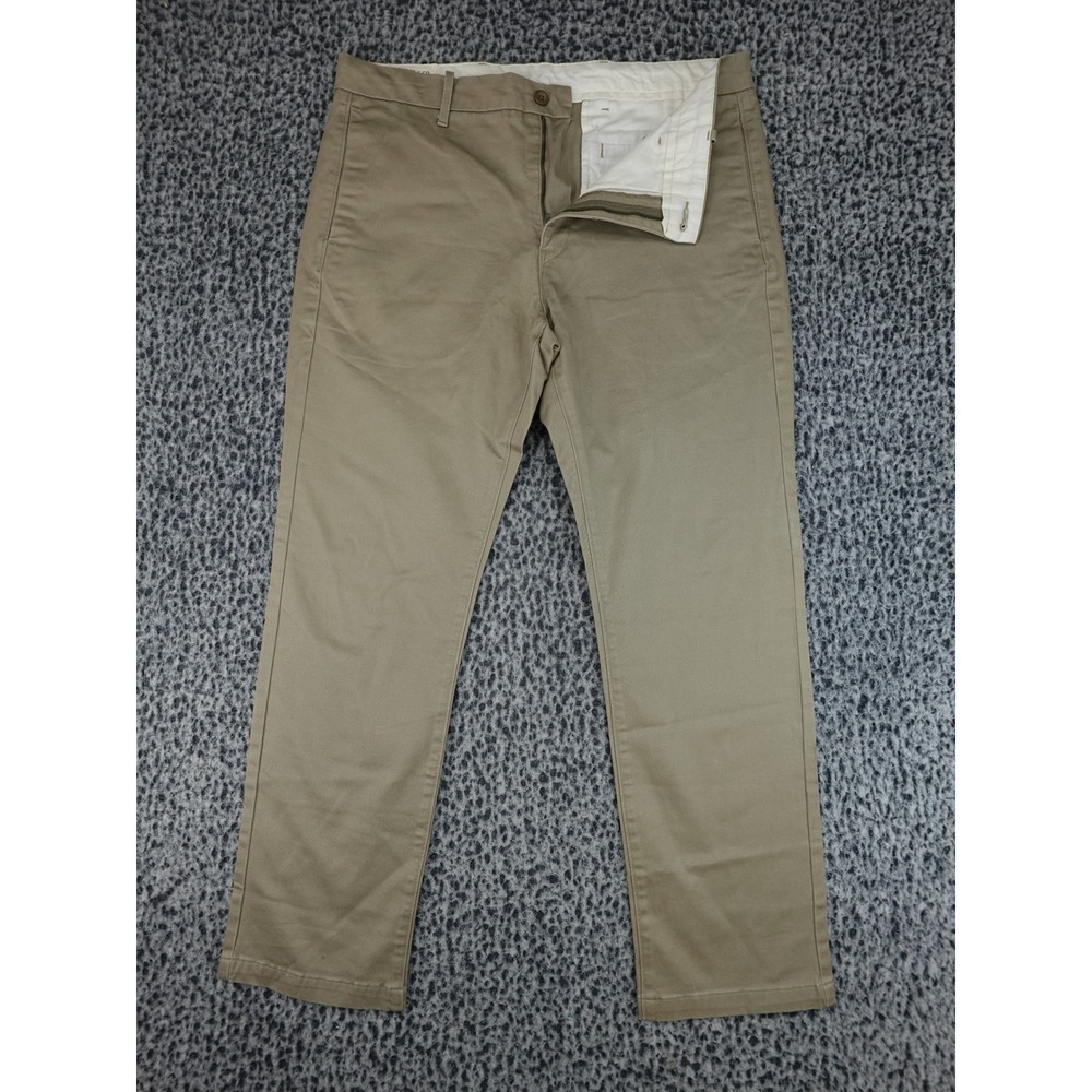 Levis Chino Pants Mens 34x30 Khaki Tan Straight Leg Twill Trousers 24888-0003